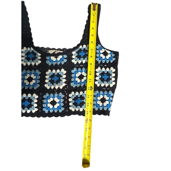 Sincerely Jules Crochet Crop Top Women Sm Boho Granny‎ Squares Cottagecore Fairy - Picture 6 of 10